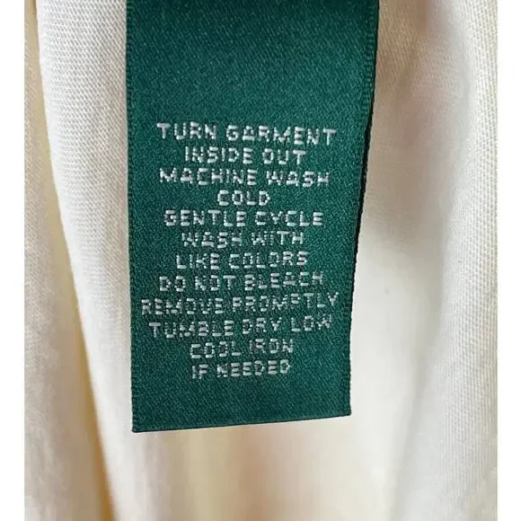 L-RL Lauren Active Ivory Long Sleeve Shirt Women's Size L - Picture 5 of 5